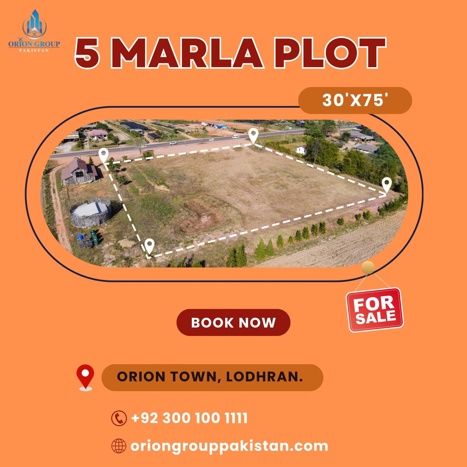 5 Marla Residential Plot in Orion Town Lodhran