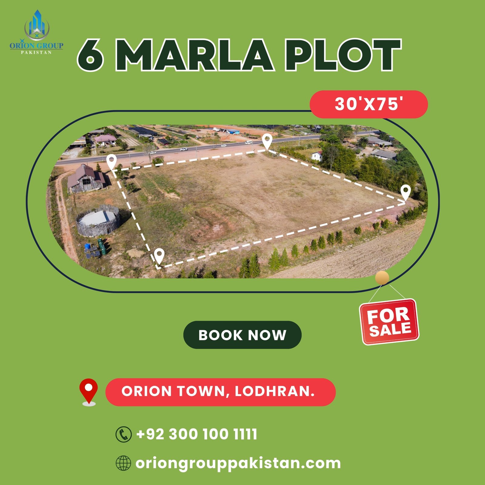 6 Marla Residential Plot in Orion Town Lodhran
