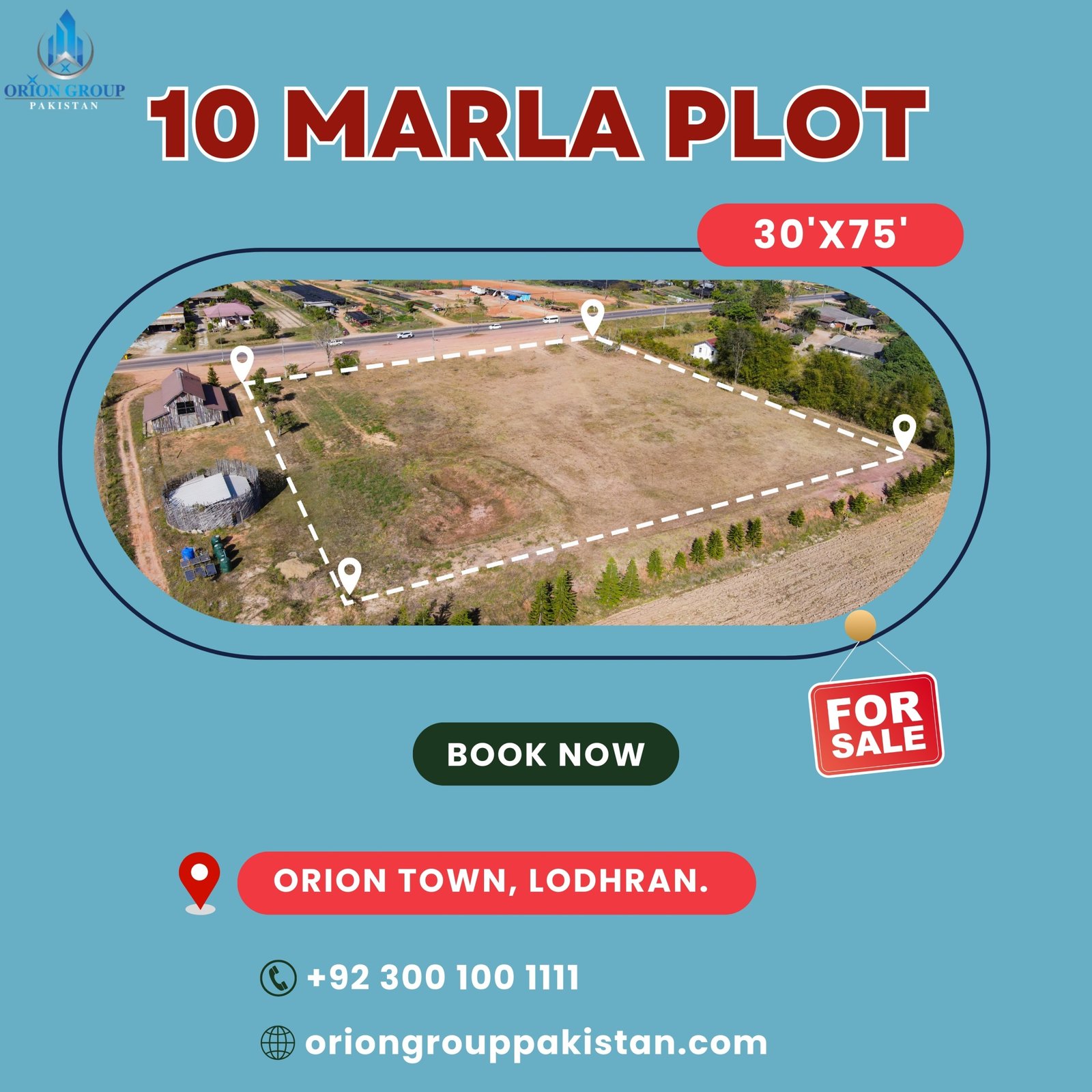 10 Marla Residential Plot in Orion Town Lodhran